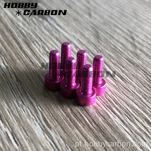 Parafusos de soquete de alumínio M3x6mm de 8 mm para hardware quadcopter